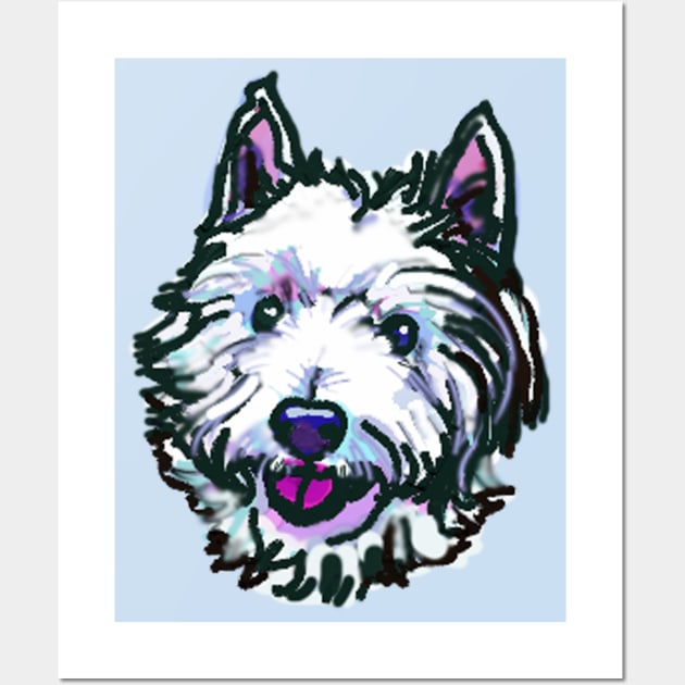 The happy Westie Love of My Life ! Wall Art by lalanny